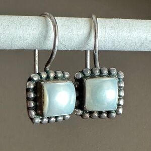 Silpada Classic Pearl and Sterling 925 Silver Earrings